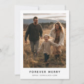 フォーエバーメリークリスマスファミリーベビーおもしろい写真 シーズンカード (正面)