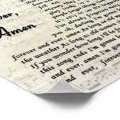 フォーエバーメンソングリリックヴィンテージスクリプト ポスター (角)