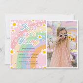 フォーエバーヤンググルービーデイジーレインボー4th誕生日 招待状 (正面)