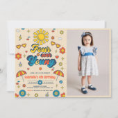 フォーエバーヤンググルービーレトロデイジー4th誕生日 招待状 (正面)