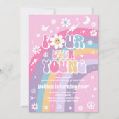 フォーエバーヤングヒッパイレインボー4th誕生日パーティー 招待状 (正面)