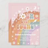 フォーエバーヤングヒッピー4th誕生日パーティー 招待状 (正面/裏面)