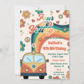 フォーエバーヤングレトロフローラ4th誕生日パーティー 招待状 (正面)