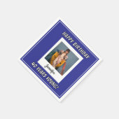 フォーエバーヤングヴィンテージフォト誕生日 スタンダードカクテルナプキン (角)