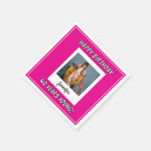 フォーエバーヤングヴィンテージフォト誕生日 スタンダードカクテルナプキン (角)