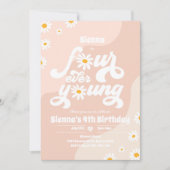 フォーエバーヤング4歳パーティーボホデイジー 招待状 (正面)