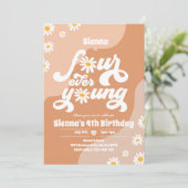 フォーエバーヤング4th誕生日パーティーボホデイジー 招待状 (スタンド正面)