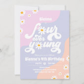 フォーエバーヤング4th誕生日パーティーボホデイジー 招待状 (正面)