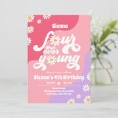 フォーエバーヤング4th誕生日パーティーボホデイジー 招待状 (スタンド正面)