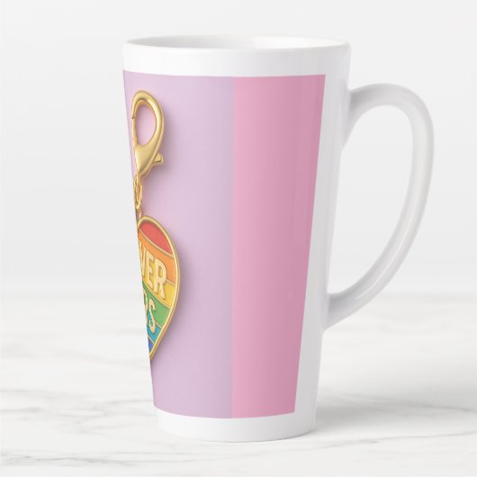 フォーエバーユアズカラフル – ラブハートチャーム カフェラテマグ (右)