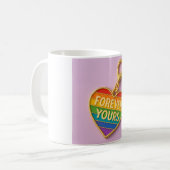 フォーエバーユアズカラフル – ラブハートチャーム コーヒーマグカップ (正面左)