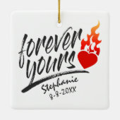 フォーエバーユアズ名前をカスタムするバレンタイン |オーナメント セラミックオーナメント (裏面)