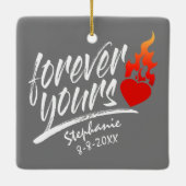 フォーエバーユアズ名前をカスタムするバレンタイン |オーナメント セラミックオーナメント (裏面)