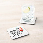 フォーエバーユアズ名前をカスタムするバレンタイン |コースター コースター (右側)