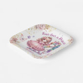 フォーエバーユニコーンプリンセス4歳の誕生日 ペーパープレート (傾斜あり)