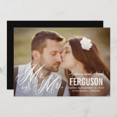 フォーエバーユー ウェディング アナウンスメント - ホワイト 招待状 (正面/裏面)