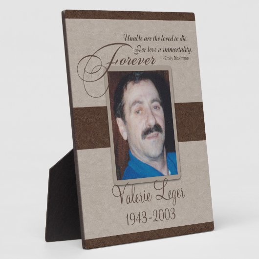 フォーエバーラブド悔やみや弔慰 フォトプラーク (側面)