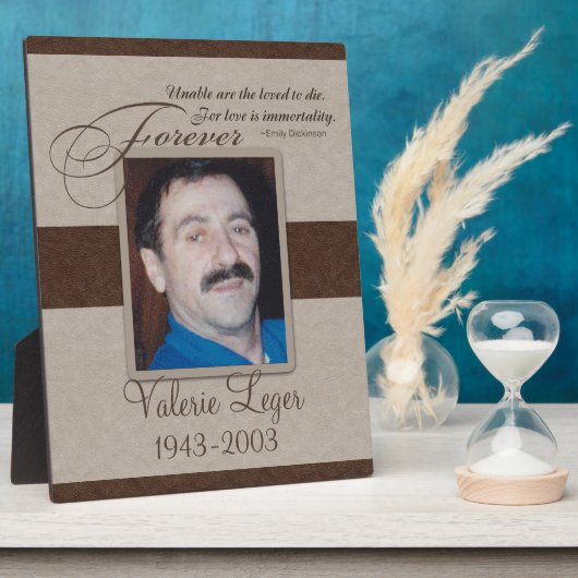 フォーエバーラブド悔やみや弔慰 フォトプラーク (側面)