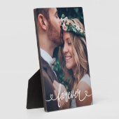 フォーエバーラブハートヴァレンティパーソナライズされたンズ写真 フォトプラーク (側面)