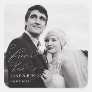 フォーエバーラブフォト結婚式の引き出物 スクエアシール