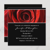 フォーエバーラブ婚約招待状-黒 招待状 (正面/裏面)