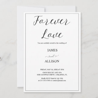 フォーエバーラブ応援エレガントミニマルシンプルリスト 招待状