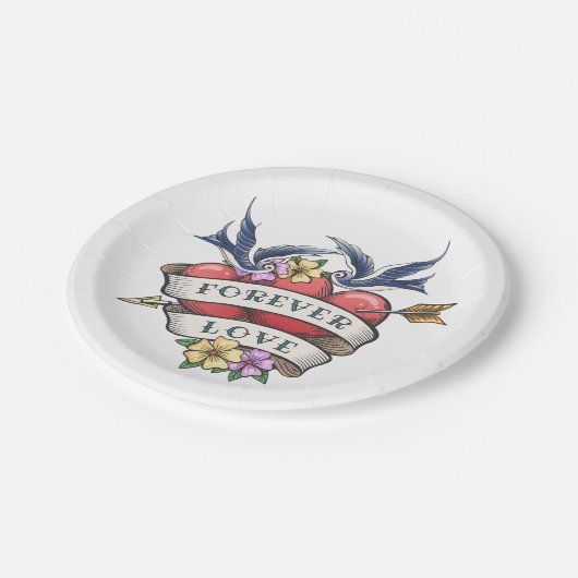 フォーエバーラブ紙プレート ペーパープレート (アングル)