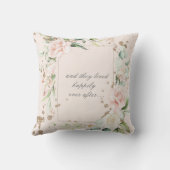 フォーエバーラブ赤面ウォーターカラーフローラ結婚ズ クッション (裏面)