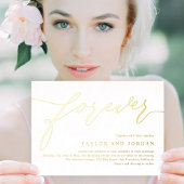 フォーエバーラヴ実在フォイル結婚式招待状 箔招待状