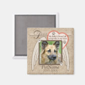 フォーエバーラージエンジェルウィングズペット悔やみや弔慰カスタム マグネット (正面/裏面)