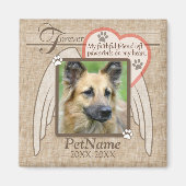 フォーエバーラージエンジェルウィングズペット悔やみや弔慰カスタム マグネット (正面)