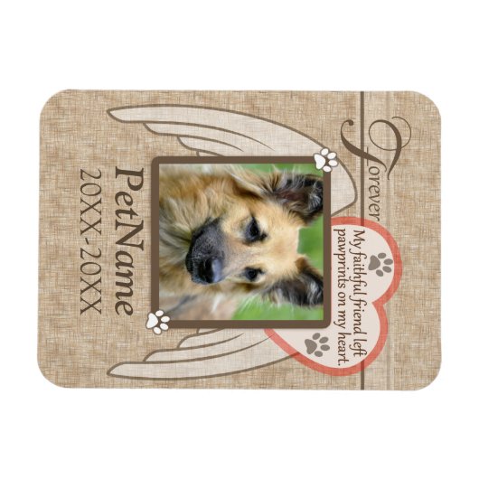 フォーエバーラージエンジェルウィングズペット悔やみや弔慰カスタム マグネット