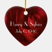 フォーエバーレンティネスパーソナライズされたカップル セラミックオーナメント (裏面)