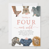 フォーエバーワイルドガールズ誕生日招待状 招待状 (正面)