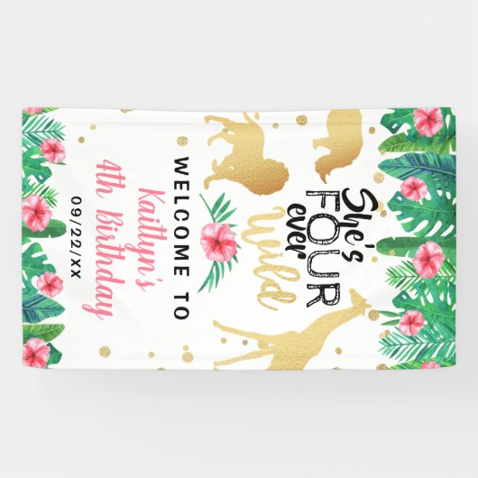 フォーエバーワイルドガールズ4th誕生日パーティーへようこそ 横断幕 (横)