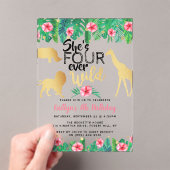 フォーエバーワイルドガールズ4th誕生日パーティー アクリル招待状 (インサイチュ (ポータブル))