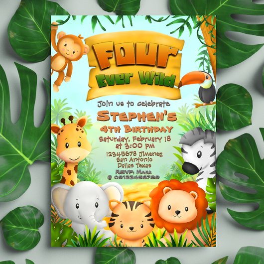フォーエバーワイルドサファリ誕生日 招待状