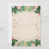 フォーエバーワイルドディノガールピンク恐竜誕生日 招待状 (裏面)