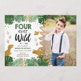 フォーエバーワイルドディノパーティー少年恐竜誕生日 招待状
