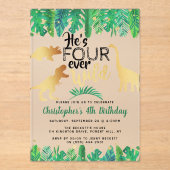 フォーエバーワイルドバードボーイズ4歳の誕生日 アクリル招待状 (正面)