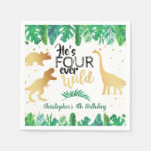 フォーエバーワイルドバードボーイズ4歳の誕生日 スタンダードカクテルナプキン (正面)