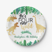 フォーエバーワイルドバードボーイズ4歳の誕生日 ペーパープレート (正面)