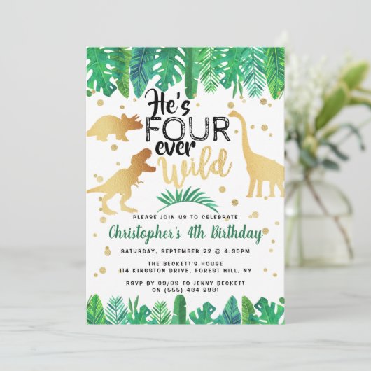 フォーエバーワイルドバードボーイズ4歳の誕生日 招待状 (スタンド正面)