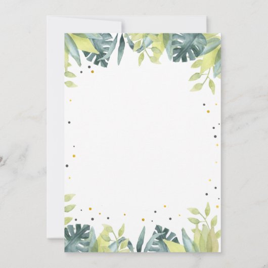 フォーエバーワイルドパーティーアニマルズサファリボーイ誕生日 招待状 (裏面)