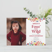 フォーエバーワイルドフラワーフォト4th誕生日パーティー 招待状 (スタンド正面)