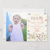 フォーエバーワイルドフラワーフォト4th誕生日パーティー 招待状 (正面)