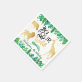 フォーエバーワイルドボーイズ4歳の誕生日 スタンダードカクテルナプキン (角)