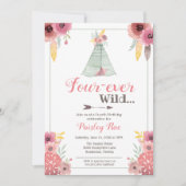 フォーエバーワイルドボーホガールズフォー誕生日 招待状 (正面)