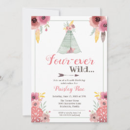 フォーエバーワイルドボーホガールズフォー誕生日 招待状