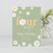 フォーエバーワイルドボーホセージグリーンデイジー4th誕生日 招待状 (スタンド正面)